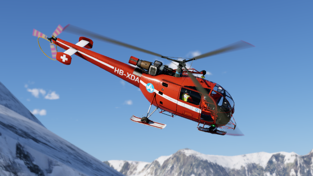 Die legendäre HB-XDA der Air Zermatt als Repaint